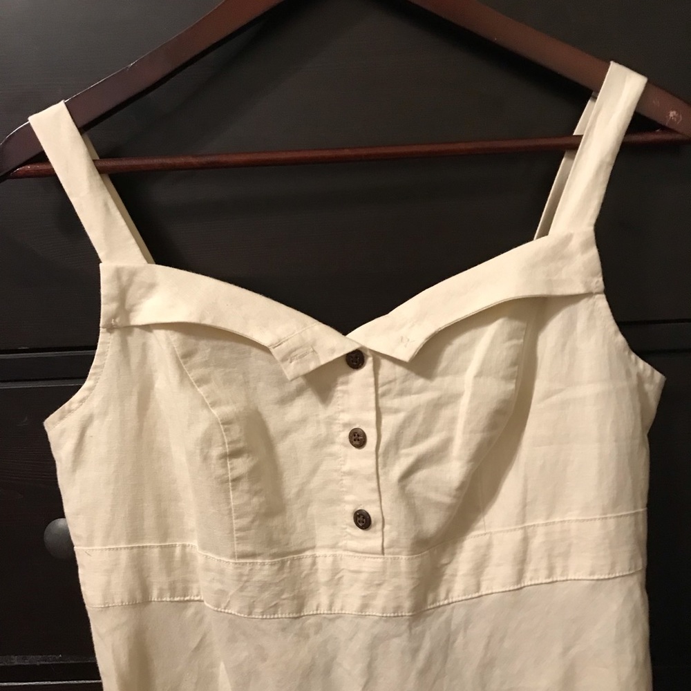NWT Off white linen dress
